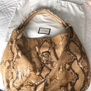 Gucci python hobo bag